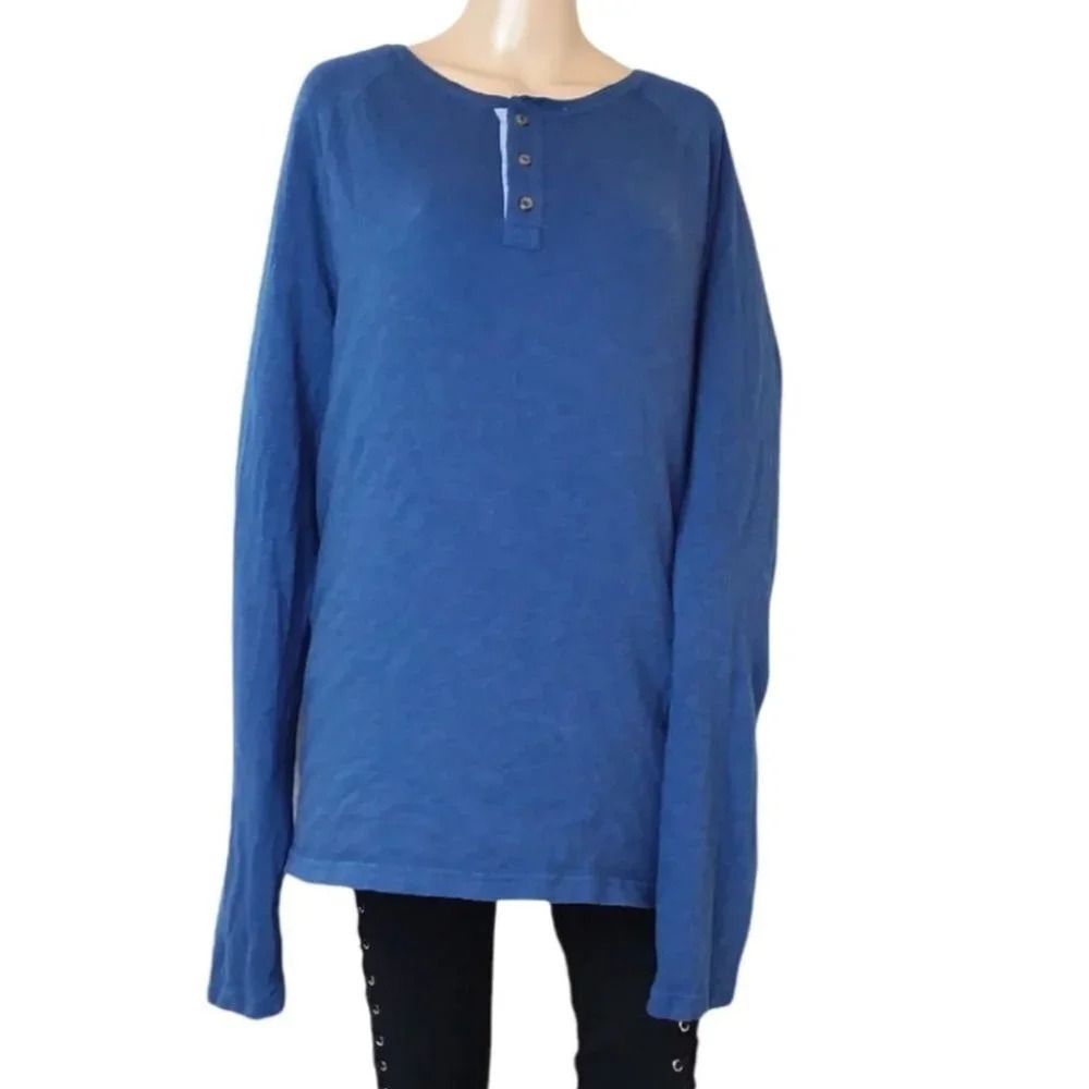 Prince & Fox Henley Blue Shirt